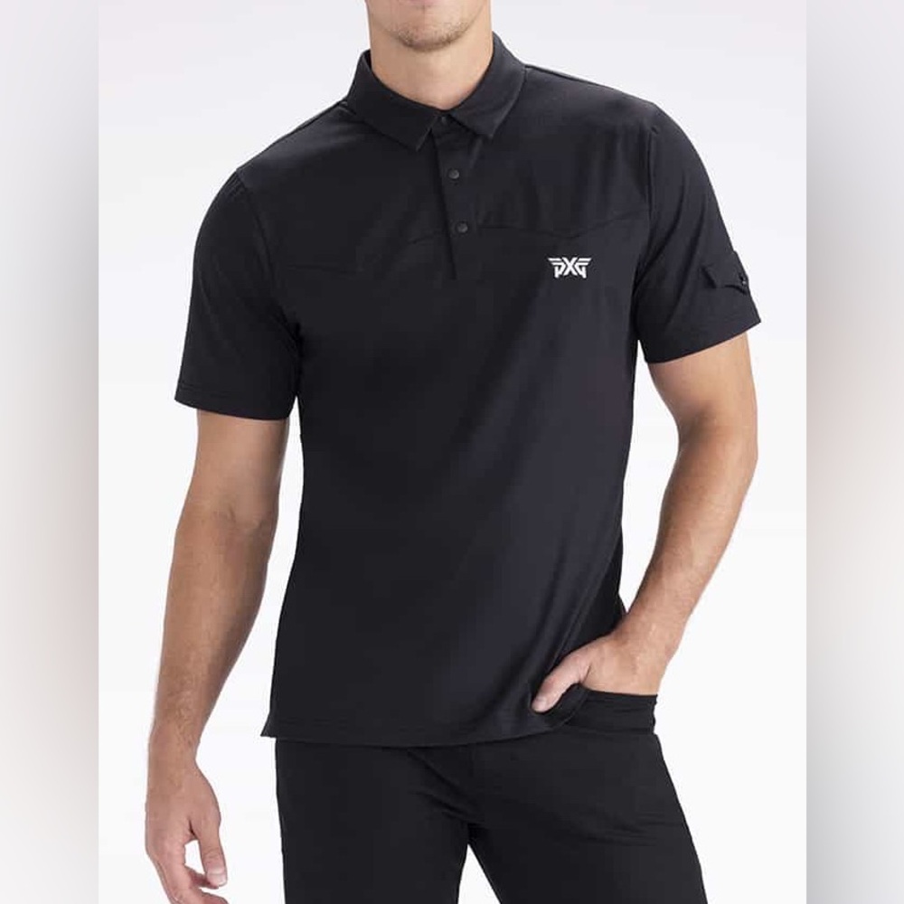 PXG Black Polo Shirt Classic Design